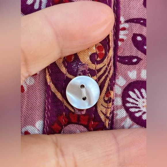 Poupette St.Barth Amora Drop Waist Mini Dress in pink/Purple Margot small - Picture 7 of 12